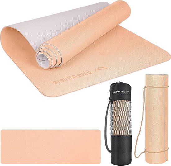 Gevoerde yogamat - Antislip sportmat - 1 stuk - 183 cm x 61 cm
