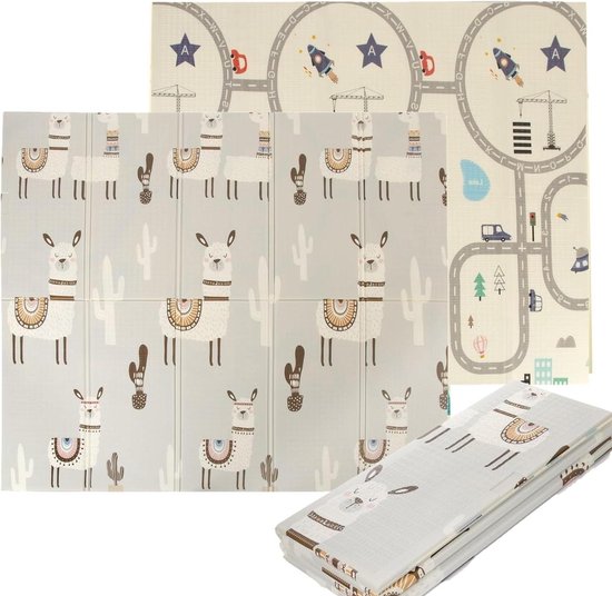 Gewatteerde opvouwbare babymat EVA-rubber vloermat 18 x 2 m - tapijt voor baby's en kinderen (design 7) van Gewa