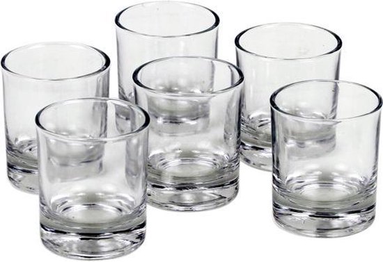 Glaasje voor Chakra en Chill-out geurkaarsen - 6 stuks van Merkloos