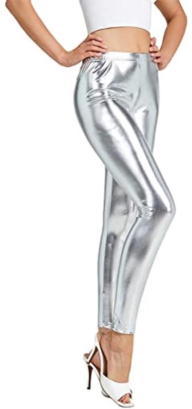 Glanzende Metallic Sportlegging Dames - Trendy Fitnessbroek in Felle Kleuren