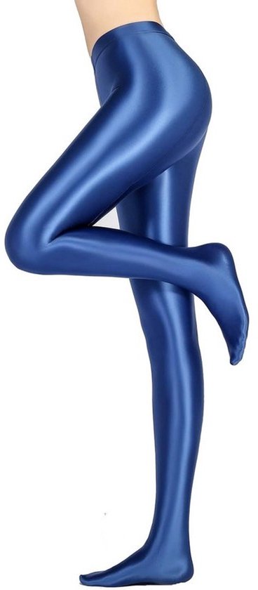 Glossy dekkende tights hoge taille - elastische yoga panty voor fitness en sport