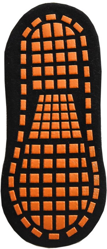 Go Go Gadget - Anti-slip sokken - Yoga sokken - Trampoline sokken - Zwart/ Oranje - One size van Go Go Gadget