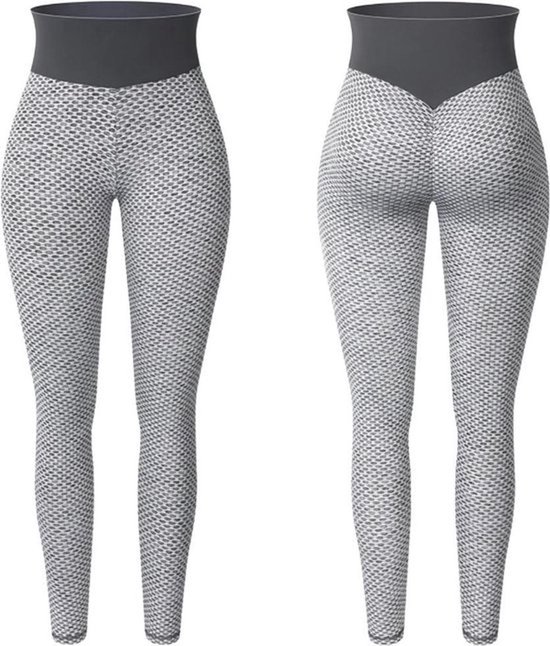 Go Go Gadget - Buttlifter legging - Grijs/Wit - Maat S van Go Go Gadget