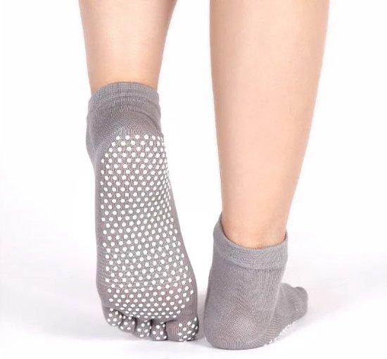 Go Go Gadget - Yoga Sokken - Tenen sokken - Maat 36-40 - Grijs van Go Go Gadget