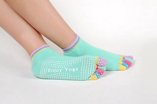 Go Go Gadget - Yoga-Teensokken Lichtblauw Gekleurde Tenen Slippers Dans Pilates Kleurrijk van Go Go Gadget