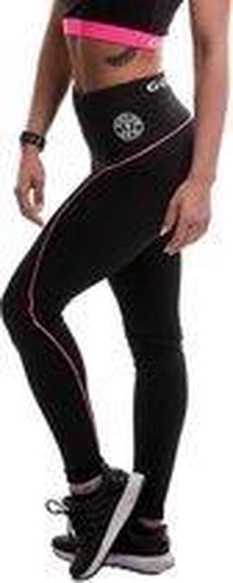 Gold's Gym Ladies Long Gym Leggings - Black/Hot Pink - S