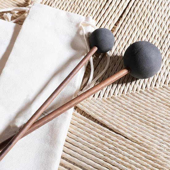 Gongs Mallets - Frictie Stokken - Rustgevende Klanken - Walvis Geluid Effect - 30 x 20 x 4 cm - Hout