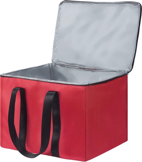 Goodivery - Koeltas - Opvouwbare koeltas - Thermische boodschappentas - Geïsoleerde koeltassen - 38 liter groot - Donkerrood - 31D x 42B x 31H van Goodivery