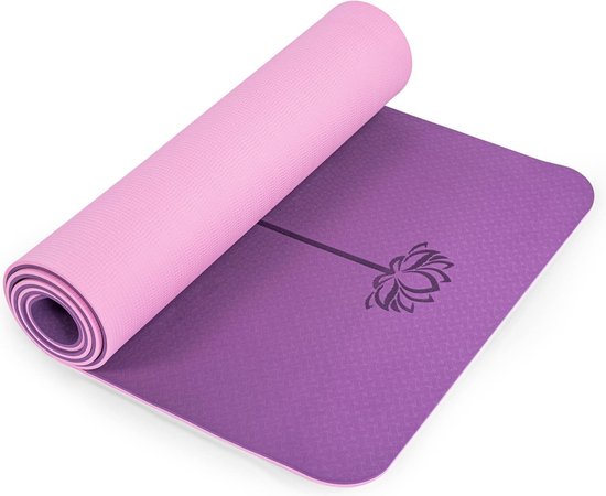 Goodivery ® Yogamat Antislip Gymnastiekmat TPE Fitnessmat voor Yoga Oefenmat met Draagriem Sportmat 183 cm x 61 cm x 0,6/0,8 cm