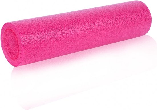 Gorilla Sports Pilates Rol - Fascia Rol - Foam Roller - 60 x 15 cm - Roze van Merkloos