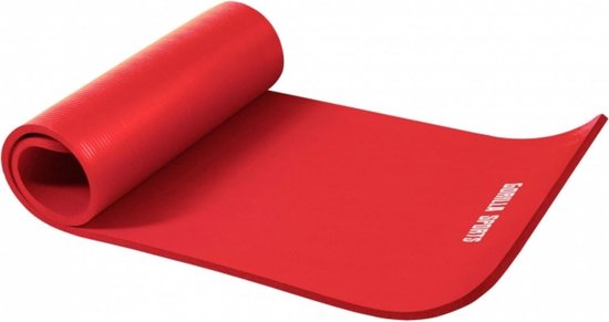 Gorilla Sports Rood - Yogamat Deluxe 190 x 60 x 1,5 cm van Gorilla Sports.