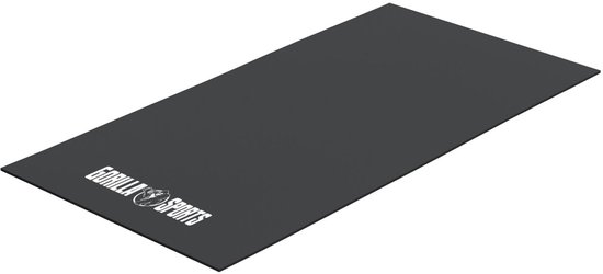 Gorilla Sports Vloermat - Vloerbeschermer - 120 x 60 cm - Zwart van Merkloos