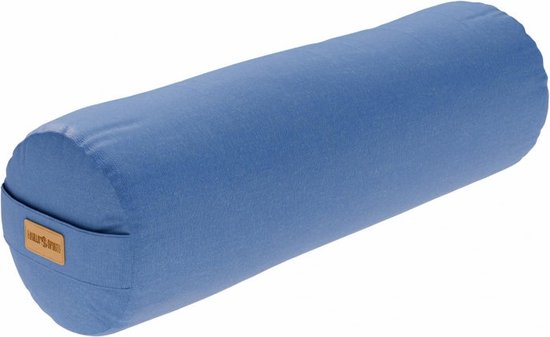 Gorilla Sports Yoga Bolster - Donker Blauw - 65 x 20 cm - Yoga kussen - Rond van Merkloos