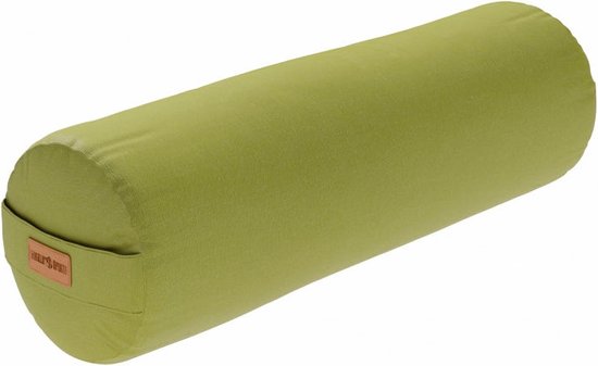 Gorilla Sports Yoga Bolster - Donker groen - 65 x 20 cm - Yoga kussen - Rond