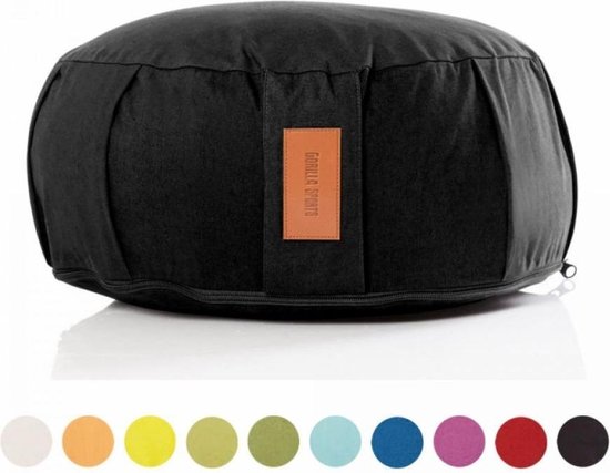 Gorilla Sports Yoga Kussen Zwart - Meditatie Kussen - Yoga - Pilates - Meditatie Kussen van Merkloos