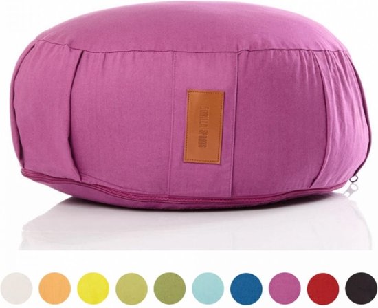 Gorilla Sports Yogakussen - Meditatie Kussen - Yoga - Pilates - Paars van Merkloos