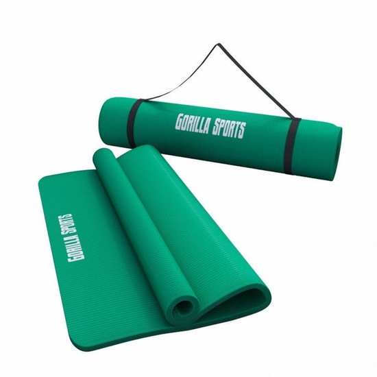 Gorilla Sports Yogamat Deluxe - 190 x 60 x 1,5 cm - Fitnessmat - Groen van Merkloos