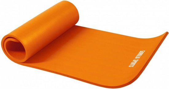 Gorilla Sports - Yogamat Deluxe 190 x 60 x 1,5 cm - Fitnessmat- Oranje van Merkloos