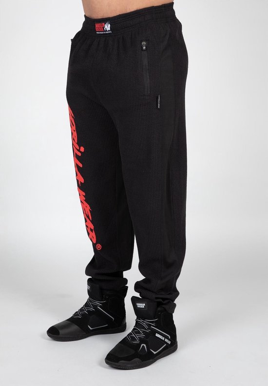 Gorilla Wear Augustine Old School Trainingsbroek - Zwart / Rood - L/XL