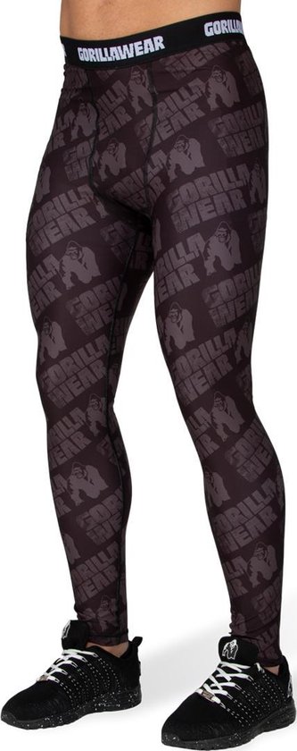 Gorilla Wear San Jose Men's Tights - Zwart/Grijs - 3XL van Gorilla Wear