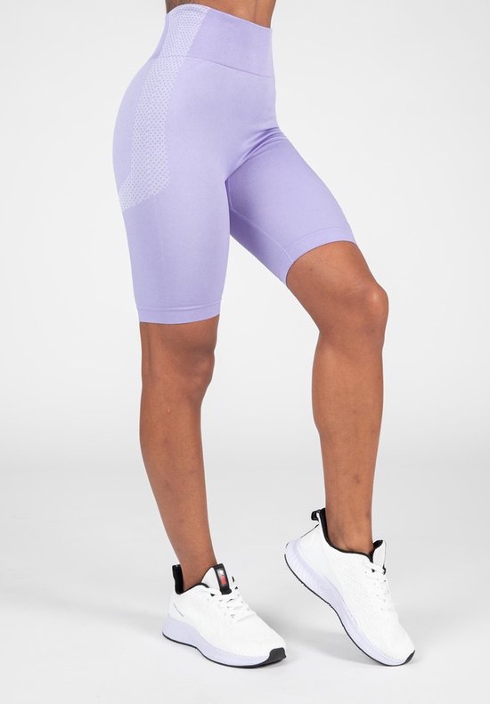 Gorilla Wear Selah Seamless Cycling Shorts - Lila - XS/S van Gorilla Wear