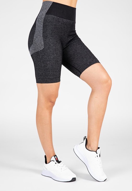 Gorilla Wear Selah Seamless Cycling Shorts - Zwart - XS/S van Gorilla Wear