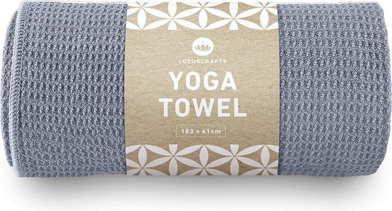 Grip Yogahanddoek, antislip, goede bodemhechting, (silicone gecoat), 183 x 61 cm, ideaal voor hot yoga, Ashtanga, huidvriendelijk en absorberend van Proworks