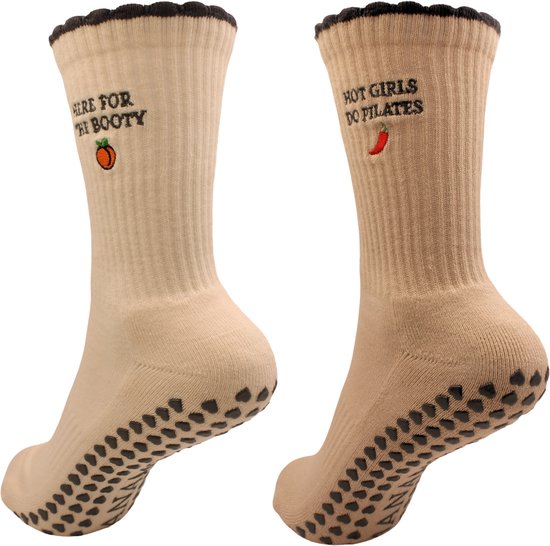 Gripsokken Pilates - Antislip sokken 2 Paar - Reformer Sokken - Pilates Sokken Reformer - maat 37 t/m 40 van Merkloos