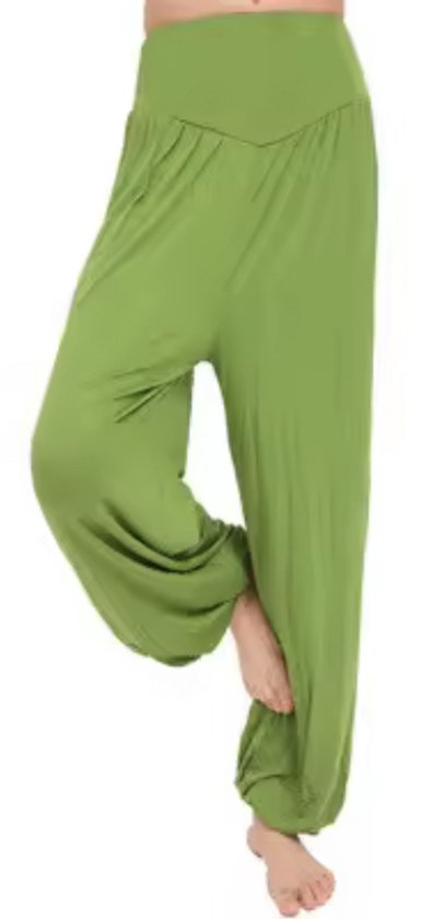 Groene Harembroek - Chillbroek - Chillpants - Harem broek - Groen - Maat XXL (valt als een XL) - Yogabroek - Baggy broek - Boho - Valt klein - CHPN van CHPN