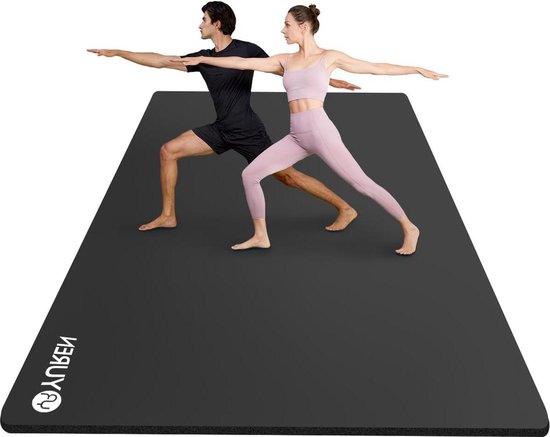 Groot 200×130cm×15cm & 200×120×10cm NBR Yoga Mat - Extra Dik Gymnastiekmat voor Sport Oefening Pilates met Yogatas Yoga mat van Merkloos