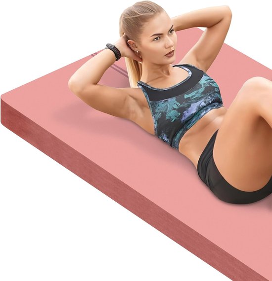 Grote Antislip Fitnessmat - Extra Dikke 15mm Yoga- en Pilatesmat met Draagtas voor Thuisgebruik