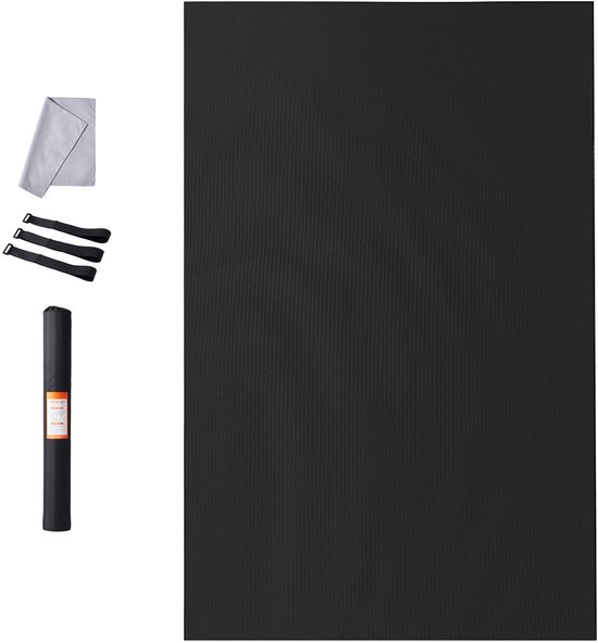 Grote Antislip Oefenmat, Hoogdichtheid Yoga Mat voor Mannen en Vrouwen, Fitness en Workout Mat Met Draagtas en Riem, Geschikt voor Yoga, Pilates en Vloeroefeningen 2.44 x 1.52 m van Merkloos