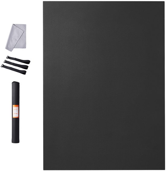 Grote Antislip Oefenmat, Hoogdichtheid Yoga Mat voor Mannen & Vrouwen, Fitness & Workout Mat Met Draagtas & Riem, Geschikt voor Yoga, Pilates en Vloeroefeningen 2.13 x 1.52 m van Merkloos