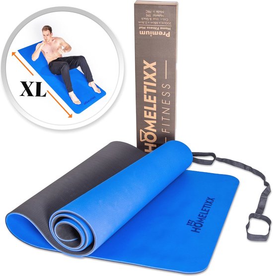 Grote Antislip Sportmat voor Thuis Gym - 200 cm, Hypoallergeen en Duurzaam