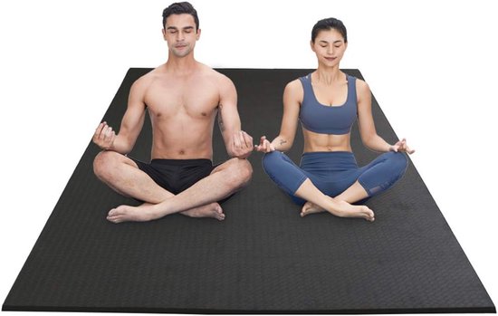Grote Fitnessmat 200x130cm - 15mm Dikke Yogamat voor Thuis Gym & Yoga