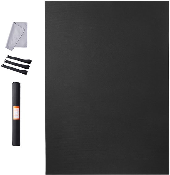Grote Oefenmat, Antislip Hoogdichtheid Yoga Mat voor Mannen & Vrouwen, Fitness Mat Met Draagtas & Riem, Ideaal voor Yoga, Pilates en Vloeroefeningen Thuis 2.44 x 1.83 m van Merkloos