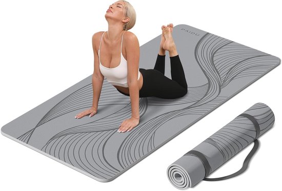 Grote yogamat - 180 x 180 cm, extra breed en dik, comfortabel en antislip voor yoga, pilates en fitness