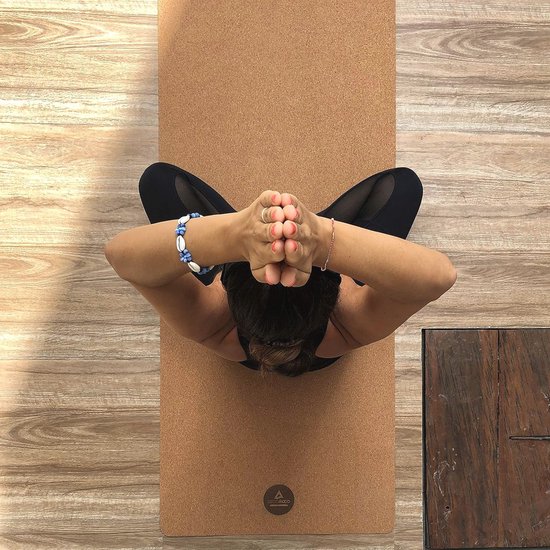 Grote Yogamat van Kurk en Rubber - 200 x 66 cm, Antislip en Duurzaam van Merkloos