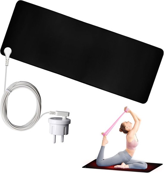 Ground Mat 25 x 68 cm met EU Plug en Kabel, Verbeter Je Welzijn, Betere Slaap, Aarding voor Bureau, Tafel, Bank en Yoga Mat, Ontspanning en Stressvermindering van Winshape