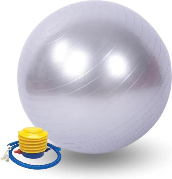 Gymnastiekbal 45 cm. Antislip Pilatesbal. Trainingsbal, fitness, balans, sport. PVC bal voor ontspanning, rugpijn. Anti-explosie. (opblaasbare pomp inbegrepen) van Gymna