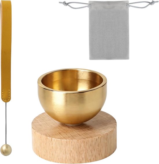Handgemaakte Tibetaanse Klankschaal Set voor Yoga en Meditatie, Ideaal voor Ontspanning, Mindfulness en Chakra Healing van Merkloos