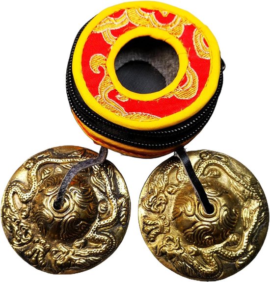 Handgemaakte Tingsha Tibetaanse Bell - 2.5in/6.2cm - Dubbele Draken - Bevordert Vrede - Chakra Genezing - Mindfulness van Dharma Store