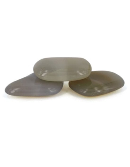Handsteen Agaat - 5 - 6 cm - grijs