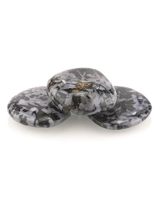 Handsteen Gabbro - 5 - 6 cm - grijs / zwart