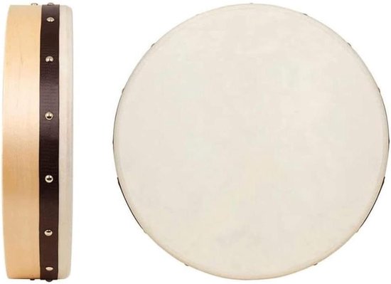 Handtrommel - Ocean drum - Muziek maken - Uniek ontwerp - 16/18 Inch - Houtkleur