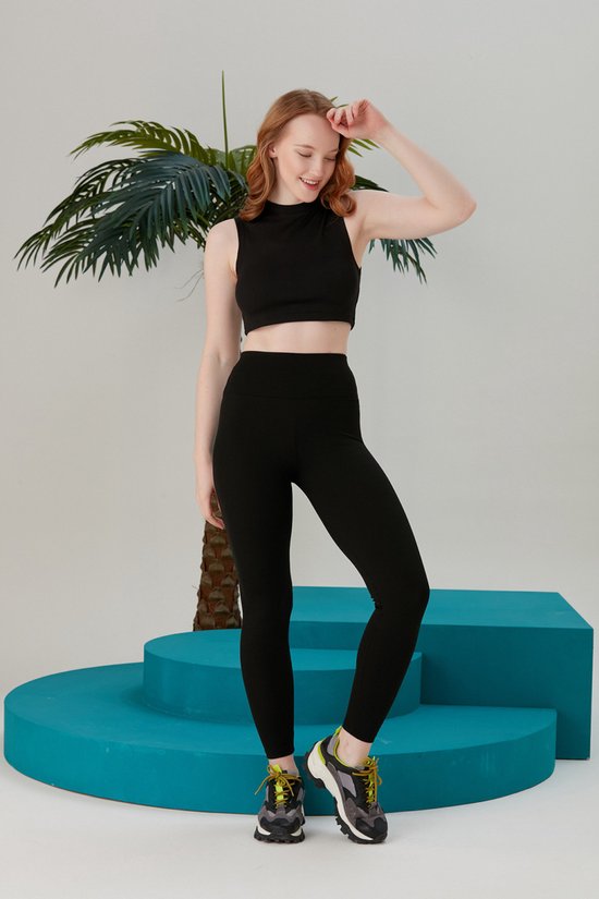 Harmony Hustle - Sportlegging dames - Large (L) - Sportkleding Dames - Sportlegging - Push up Legging - Shape Legging - Sportlegging Dames High Waist - Hardloopbroek Dames - Legging - Zwart - Yoga Legging - Vormgevend van Harmony Hustle