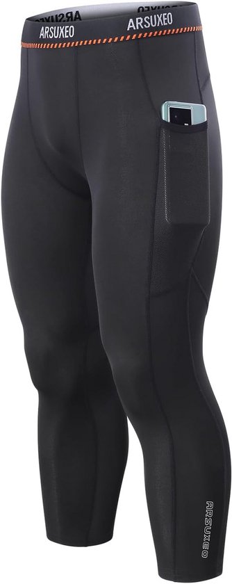 Heren 3/4 Compressie Hardloopkleding Capri Legging