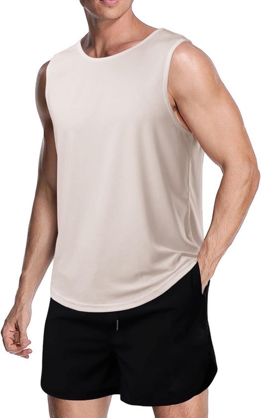 Heren Mesh Tanktop Sneldrogend Mouwloos Fitness en Gym Shirt voor Training