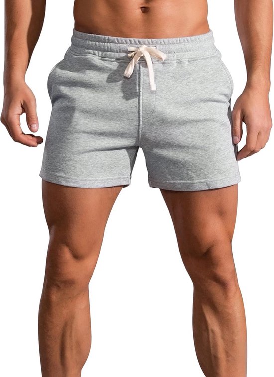 Heren Sweatshorts Korte Joggingbroek Katoen Ademend Sportshort voor Joggen, Yoga en Training
