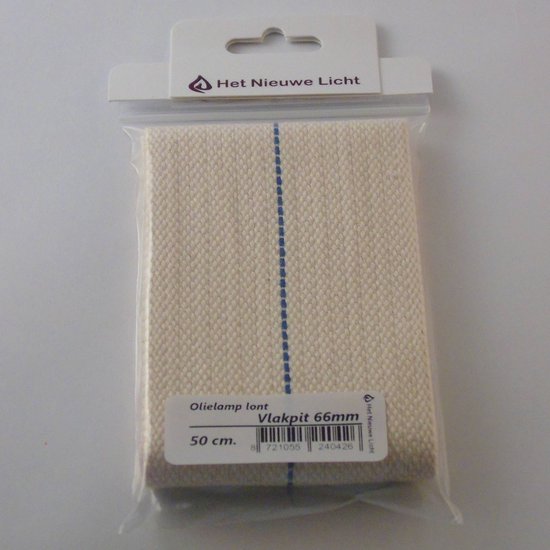 Het Nieuwe Licht ® - Lont voor petroleumstel 66mm breed - Vlakpit - Stelpit - 50cm lang van Het Nieuwe Licht®